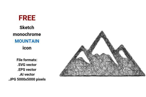Discover the FREE Sketch Mountain Icon for Your Projects