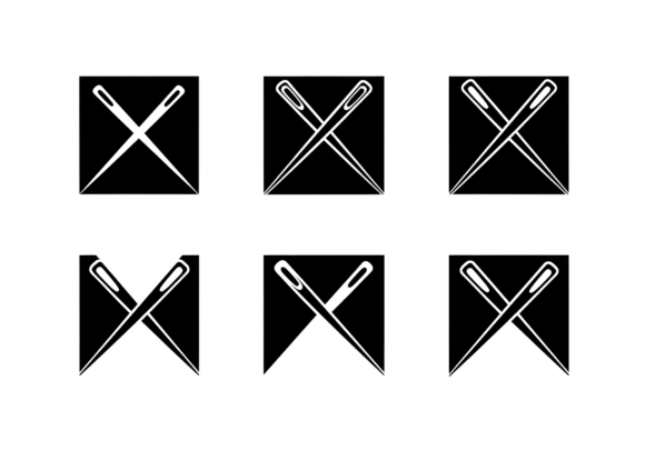 Essential Creative Assets: Sewing Needle Logo Icons Vector Art