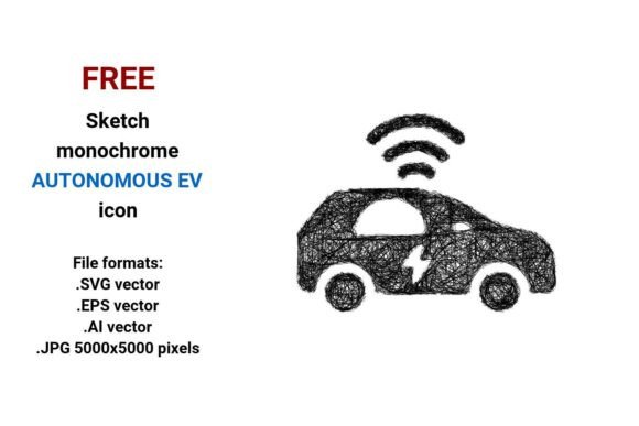 FREE Sketch Autonomous Ev Icon: Your Design's New Best Friend