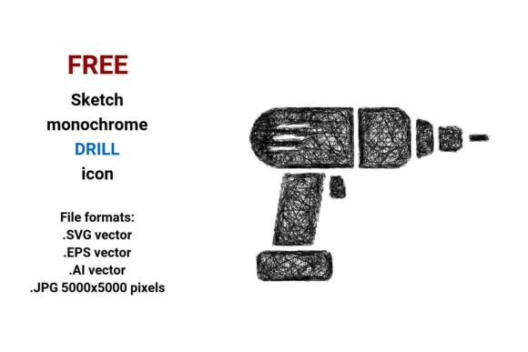 Get the Free Sketch Drill Icon for Your Projects