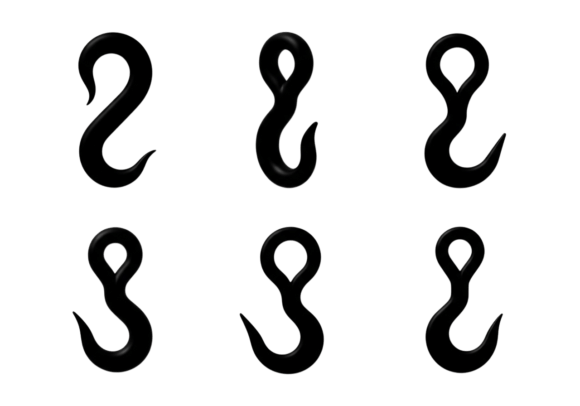 Heavy Duty Lifting Hooks Clipart: A Bold Design Asset