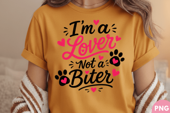 I'm a Lover Not a Biter T-shirt PNG: More Than Just a Phrase