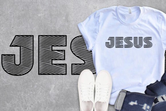 Jesus Typographic Design: Faith-Inspired Lettering for Crafters