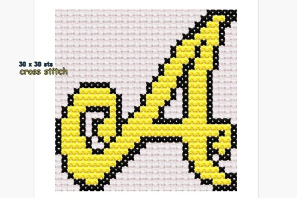 Letter a Cross Stitch Pattern: A Classic Alphabet Monogram