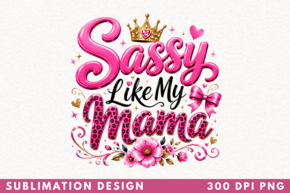 Sassy Like My Mama T-shirt PNG Design: Bold Style for Creators